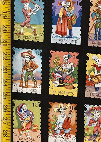 Premium Cartas Marcadas Black Cotton Fabric by Alexander Henry – Half Yard Cut for Unique Sewing Projects 3 Premium Cartas Marcadas Black Cotton Fabric by Alexander Henry – Half Yard Cut for Unique Sewing Projects - Image 2