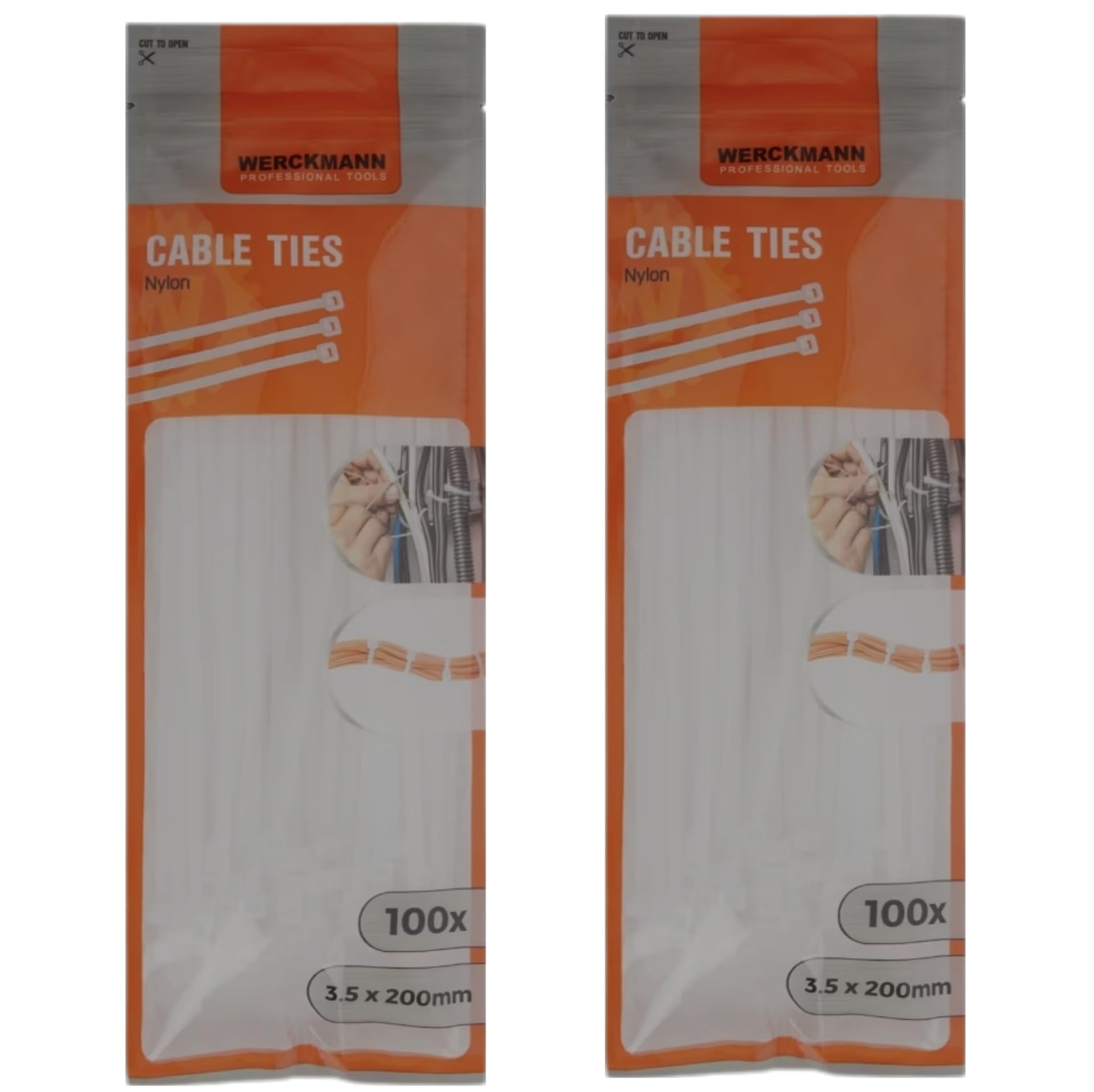 200 Fascette Fermacavo In Nylon Tiger Ties USA – 4 Pollici, 18 Libbre, Resistenti Ai Raggi UV – Made In USA