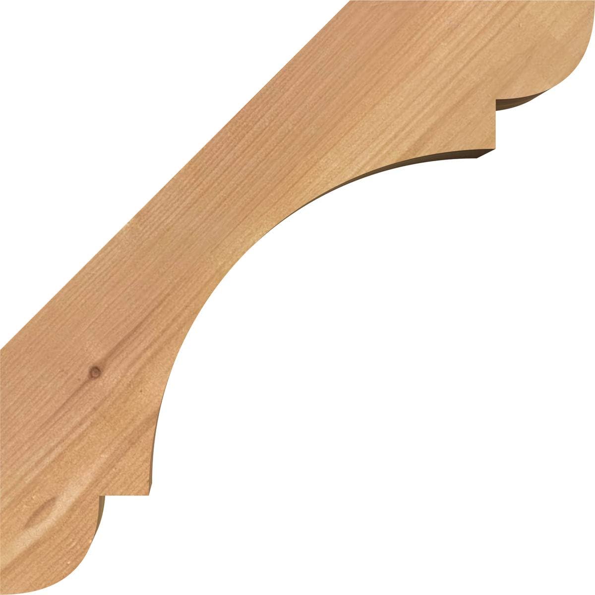 Ekena Millwork BRC04X10X10OLY00SWR 3 1/2"W x 10"D x 10"H Olympic Smooth Knee Brace, Western Red Cedar