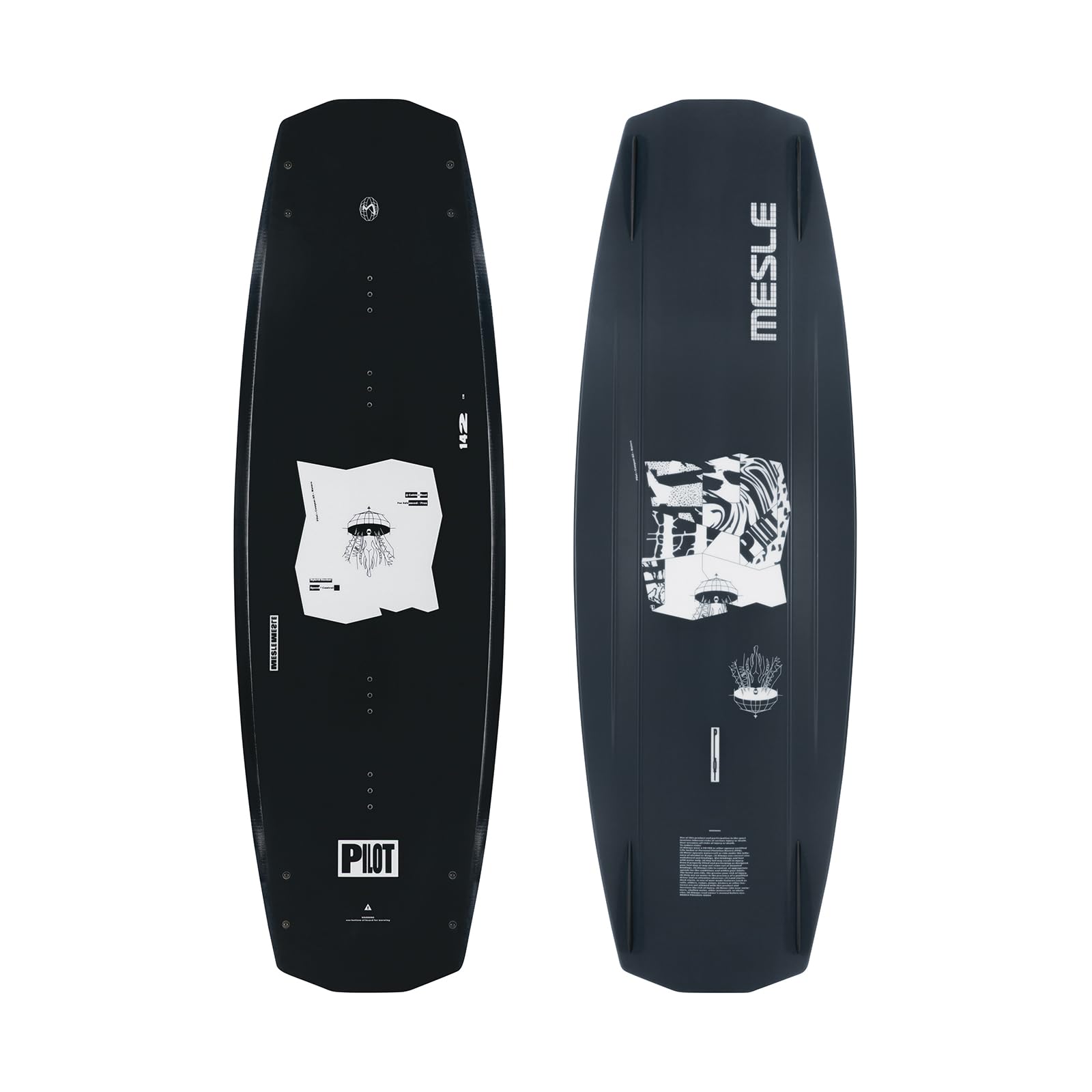 MESLE Wakeboard Pilot, Progressive Rocker, Slider Base, für Fortgeschrittene und Profis, für Cable und Boot, Längen 134 cm, 138 cm, 142cm