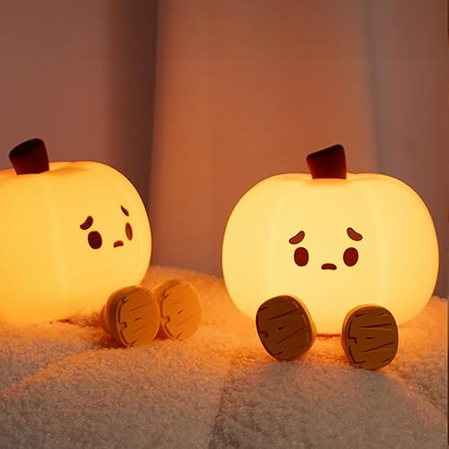Miniatura 29 de Luces nocturnas Kawaii de hongos para niños, guardería de bebé, bonita lámpara de silicona recargable por USB, luz portátil con temporizador