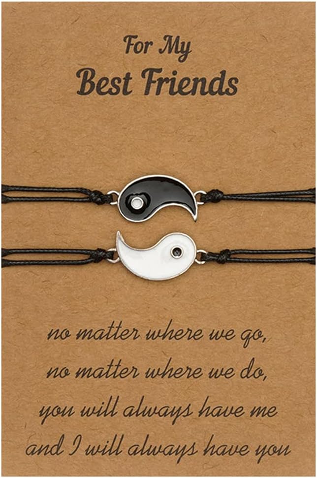 Iooofu 2友情関係のためのマッチング陰陽調節可能なコードブレスレットボーイフレンド Iooofu 2友情関係のためのマッチング陰陽調節可能なコードブレスレットボーイフレンド