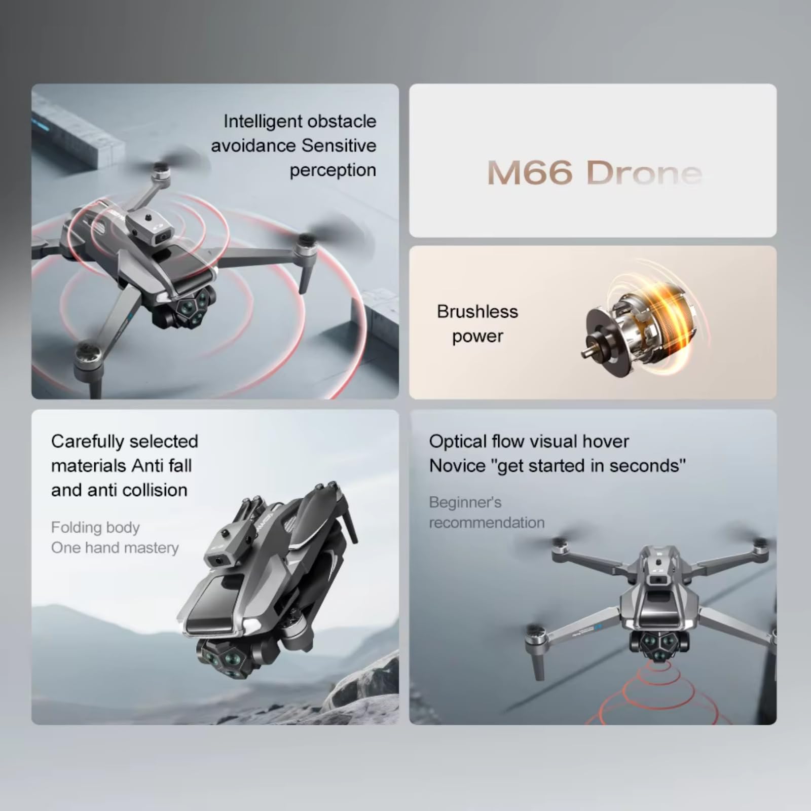 Drone M66 5G FPV Quadcopter con Telecamera Motore Brushless RC Quadcopter