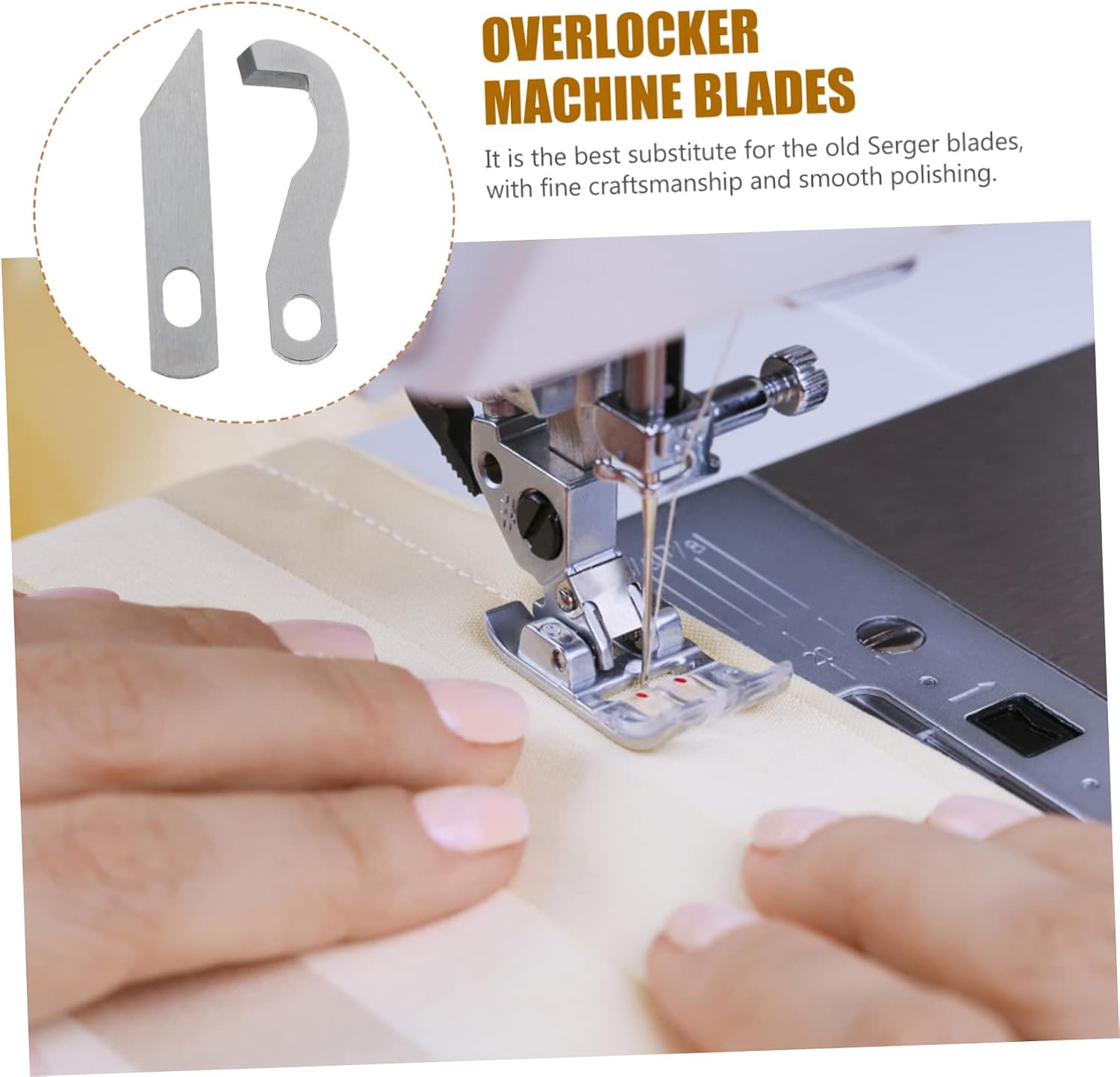 DOITOOL 2pcs Overlock Blades for Serger Sewing Machines Includes Upper and Lower Knives Essential Overlocker Accessories for Fast Cutting