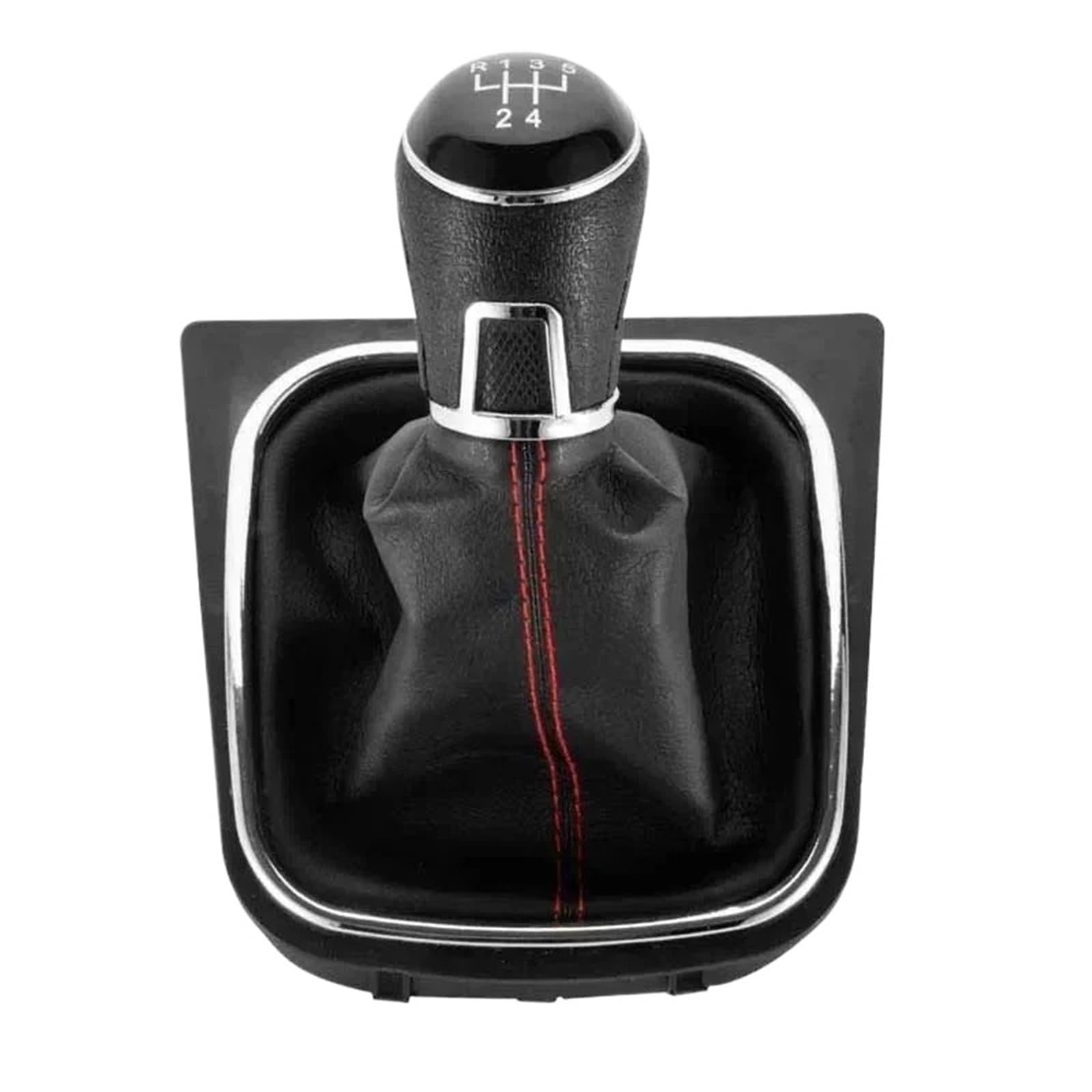 XZCVTYW 5/6 Speed Gear Knob Shift Stick Gaiter Cover Replacement for Jetta 5 6 for Golf 6 VI MK5 MK6 5KD711113 12mm Hole Diameter Car Gear Shift Knob(5 Speed)