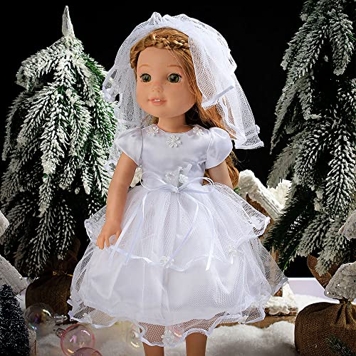 Fundolls FUNDOLL-14-WEDDING DRESS 14-Inch Doll-Clothes Princess Dress thumb #1