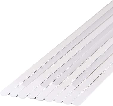 Porcelynne Spring Steel White Corset Boning Stays - 1/4" Width - 9.5" Length - 4 Pieces
