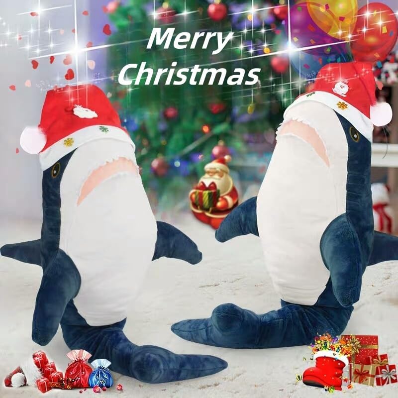 39.3 Inch Giant Shark Plush Stuffed Animal Toy Soft Plush Pillow Shark Stuffed Sea Animals for Boy's and Girl's Room Sofa Decoration and Holiday Birthday Gift - Image 8