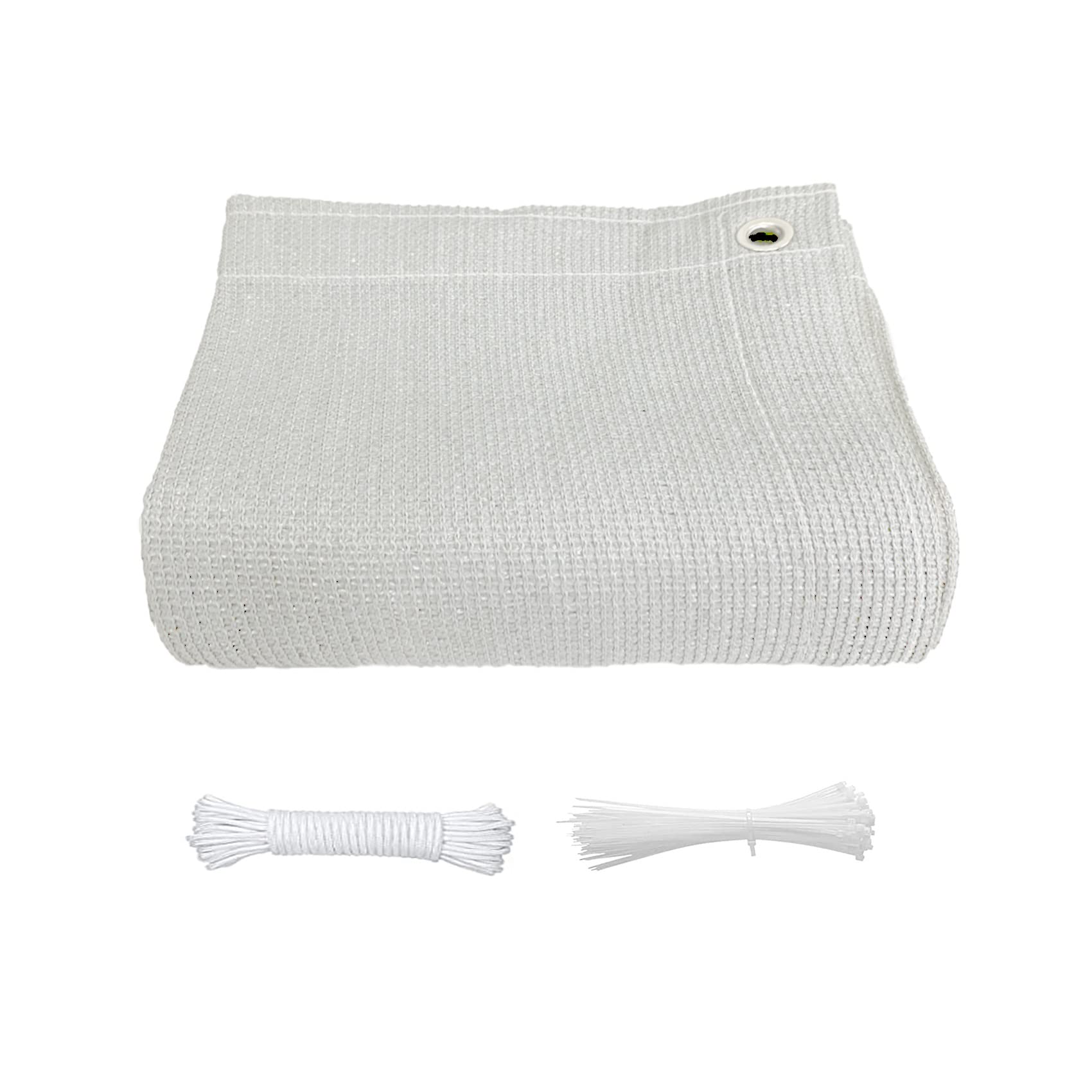 Voile d'ombrage pour jardin et grand balcon blanc rafraîchissant