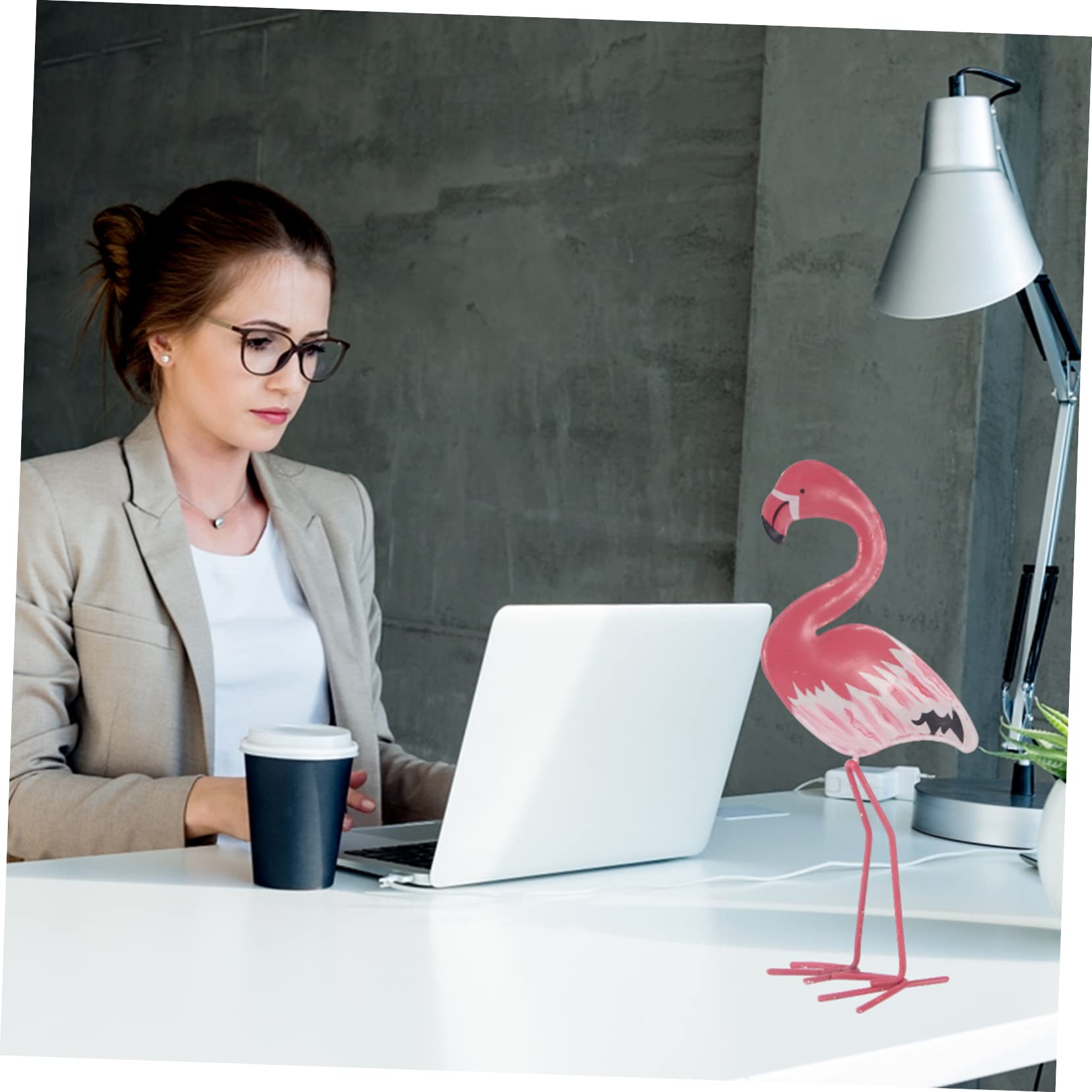 TOYANDONA 3 Paia Statuetta Flamingo per Decorazione da Tavolo da Scrivania