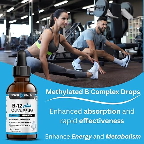 Miniatura 4 de Suplemento líquido de vitamina B B12 Plus - Suplemento vitamínico del complejo B - Suministro de 2 meses - Suplemento de apoyo energético - Vegano -