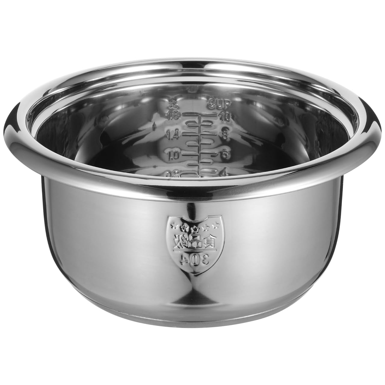 NOLITOY Stainless Steel Inner Cooking Pot: Rice Cooker Pot for Cooking Stainless Steel Inner Rice Cooker Silver Kitchen Counter Storage Dining Table Service Workshop Bench Layout