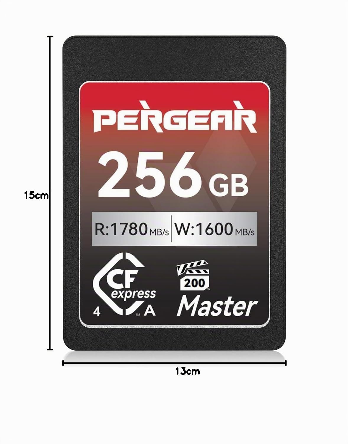 Pergear Scheda di memoria CFexpress 4.0 Tipo A da 256GB, velocità di lettura fino a 1780 MB/s e velocità di scrittura 1600 MB/s per 4K 120P, 8K 30P(Master Series) compatibile con fotocamere Sony Alpha