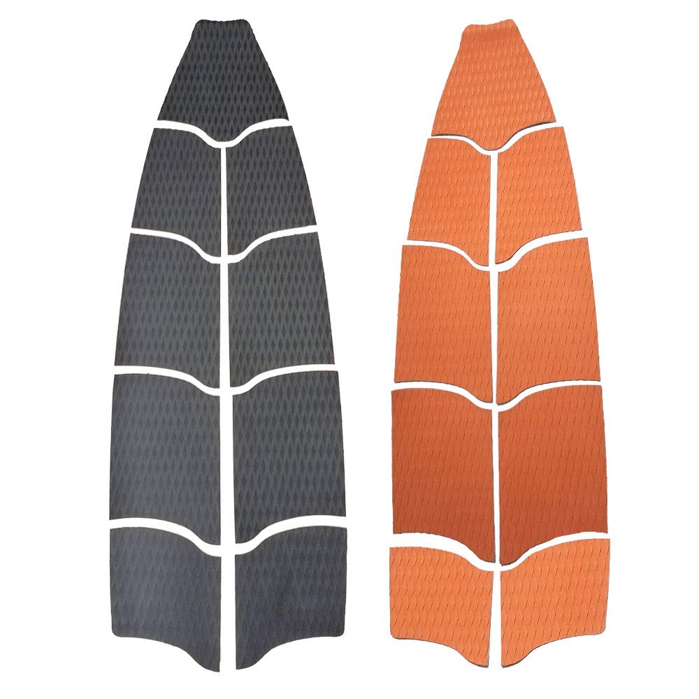 Surfboard SUP Traction Pad Skimboard Deck Grip Mat 9 Piece Stomp Pad for Paddle Board, Skimboard (Color : Orange)