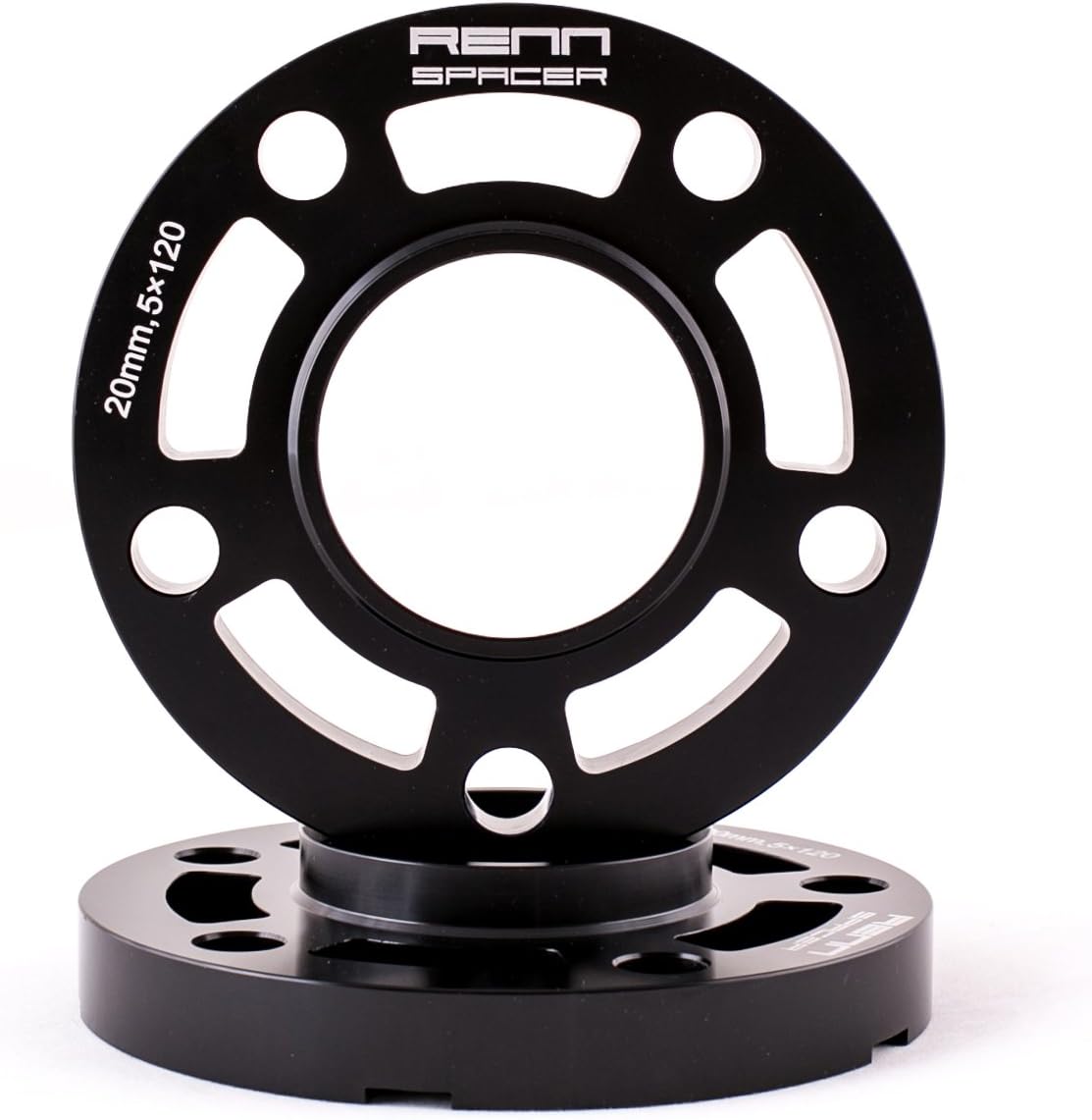 Renn Motorsport 20mm 5x120 2 PCS Wheel Spacers with 10 PCS Extended Lug Bolts Compatible with BMW 3 Series 5 Series E46 E90 E92 E63 E64 ……