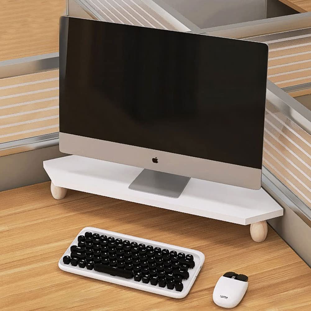 Yur Height 10.7Cm Corner Desk Monitor Stand,Triangle Computer Screen Riser,Desktop Display Stand For Printer,Laptop And Monitor,Office Desk Organiser Shelf