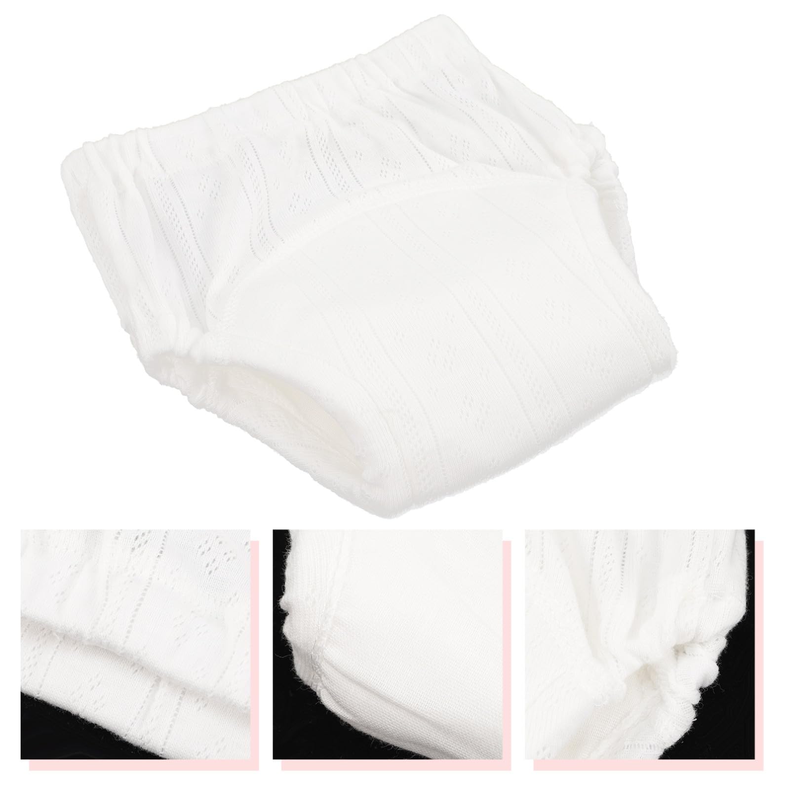 Pantalones de Entrenamiento para Bebés de Algodón Blanco, Absorbentes y Transpirables, Pack de 5 Piezas 9-11 Kg, Ideales para Aprendizaje de Baño