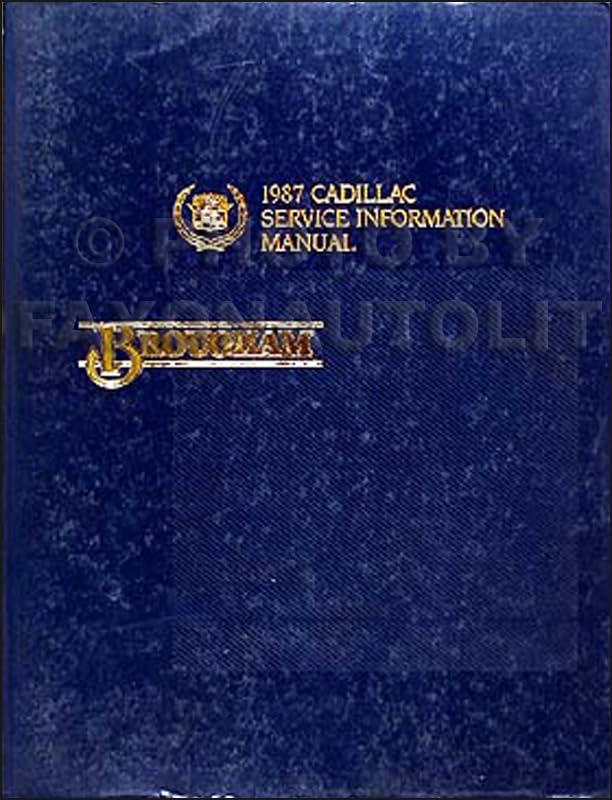 1987 Cadillac Brougham Repair Shop Manual Original