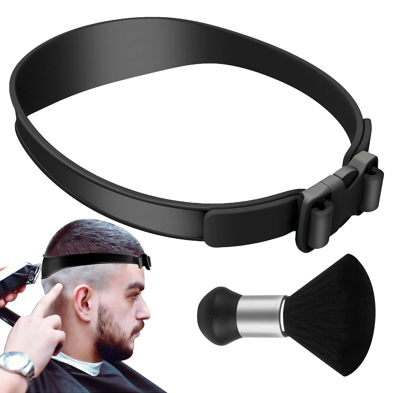 Ensemble de Coupe de Cheveux Parfait - Bande de Coupe de Cheveux et Brosse à Cheveux en désordre - Ciseaux de Coiffeur Pratiques pour Professionnels et Amateurs