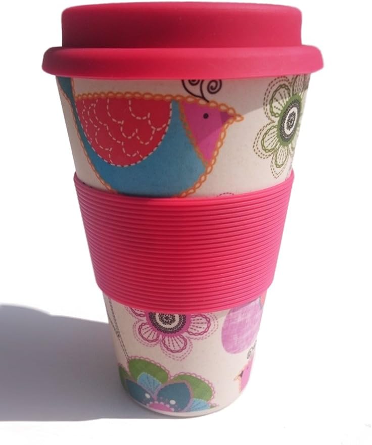 BambooMug 14 Oz Eco-Friendly Bamboo Travel Mug (Spring Tweet) - New!
