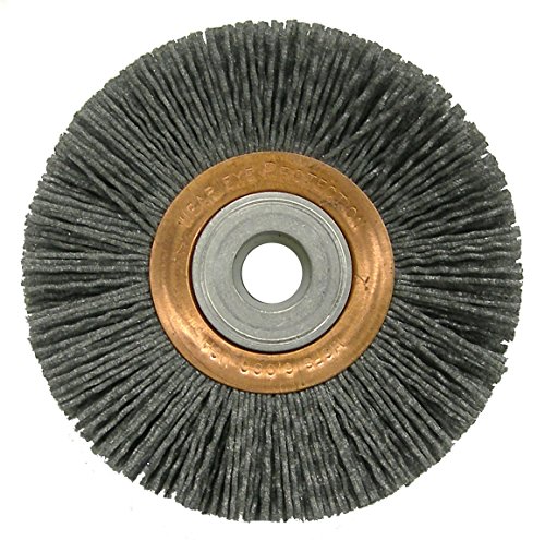Image of Weiler 31275 Narrow Face Nylox Wheel, Heavy-Duty, 4 inch, 0.40 /120SC Crimped Fill, 5 /8 inch-1 /2 inch Arbor Hole, Made in the USA (Pack of 2)
