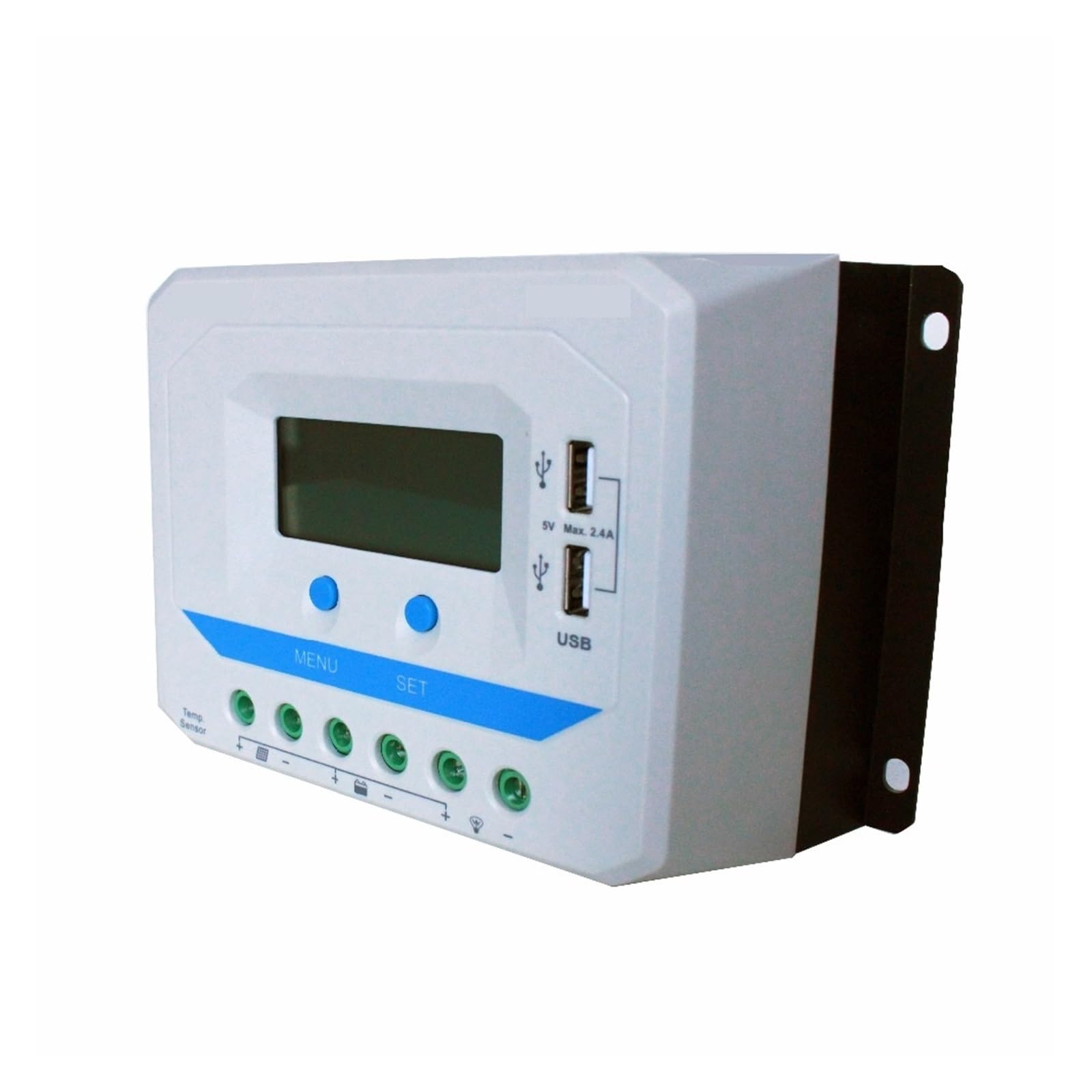 Controlador Solar 45A 12V 24V Auto VS4524AU De Carga PWM Con Pantalla LCD Incorporada Y Doble Puerto USB 5V