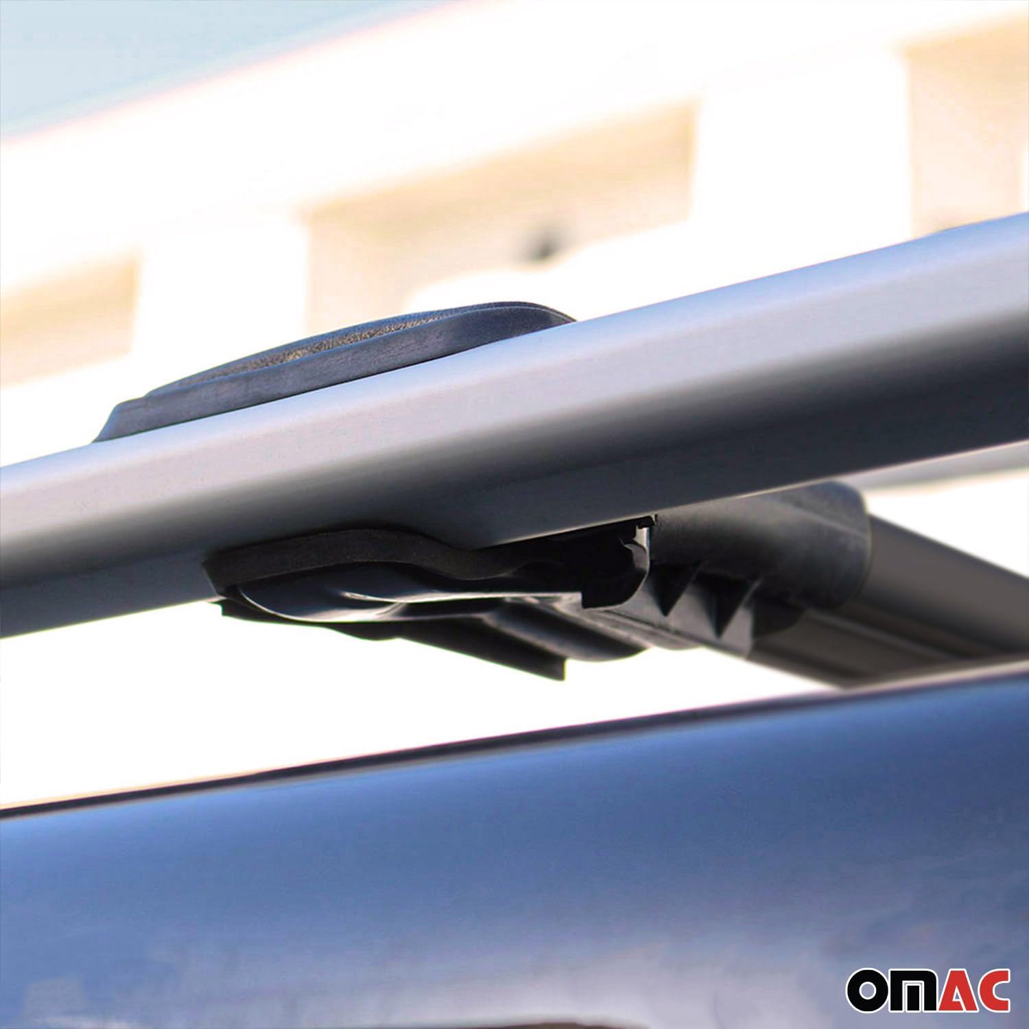OMAC Roof Rack Cross Bars for Suzuki Grand Vitara 1999-2005 Lockable 165Lbs Aluminium Black 2Pcs fits Cargo Carriers Kayak Canoe Bike Snowboard
