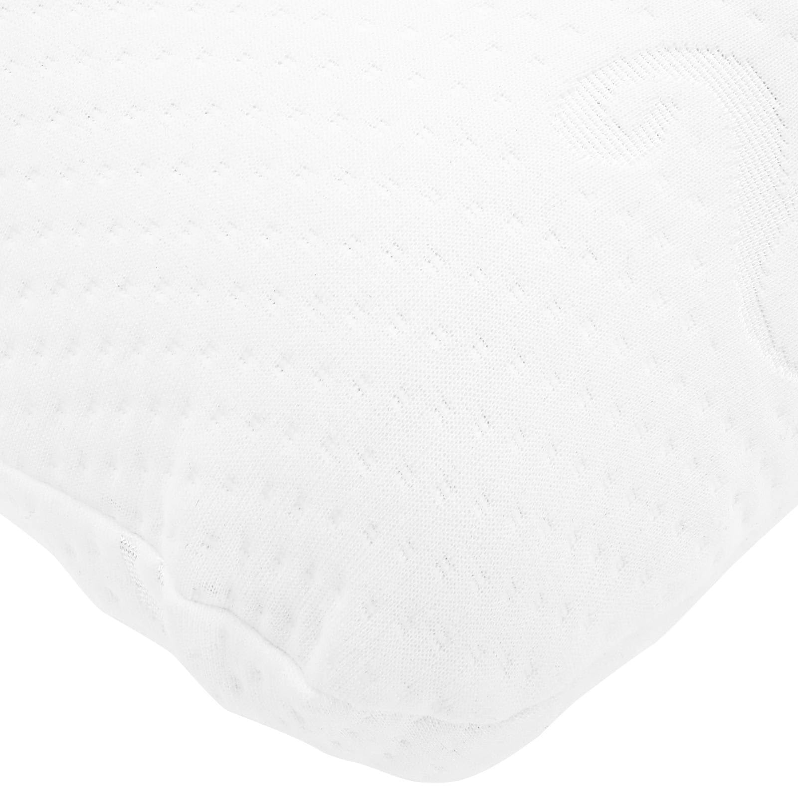 Cuscino per dormire, tinta unita, bianco, 105 x 36 x 13 cm, in memory foam gel, ergonomico, traspirante, con tecnologia gel rinfrescante, per chi dorme sul fianco e supporto cervicale in