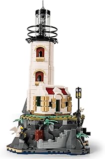 Motorized Lighthouse Building Block Sets with Glowing Lighting, Unique Collection and Display Model for Home,Building Block Kits Gift for Adults and Kids (1092 PCS)