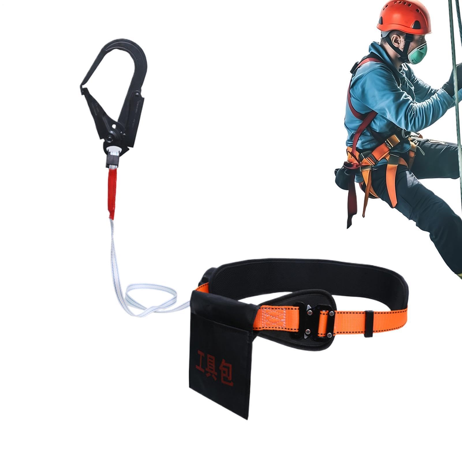 Genérico Arnés de Escalada en Roca Cinturón de Escalada para Exteriores | Equipo de Seguridad Anticaída con Liberación Rápida para Trabajos en Altura y Sujeción de Estructuras