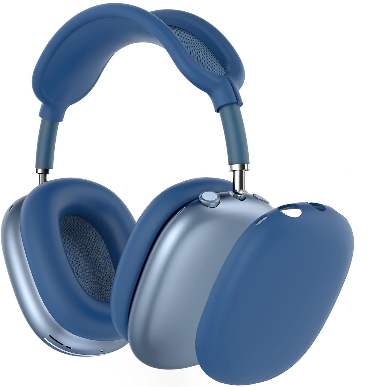 AWH P9 Plus Over-Ear Wireless Bluetooth Headset with Mic - Enhanced Audio, and Compatibility with AirPods - On-Ear Headphones - BLUE