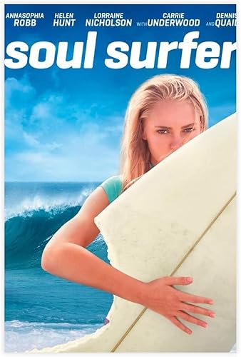 Póster de lienzo de película Soul Surfer Decoración de dormitorio Deportes Paisaje Oficina Decoración Regalo Sin marco 12 x 18 pulgadas (11.8x17.7