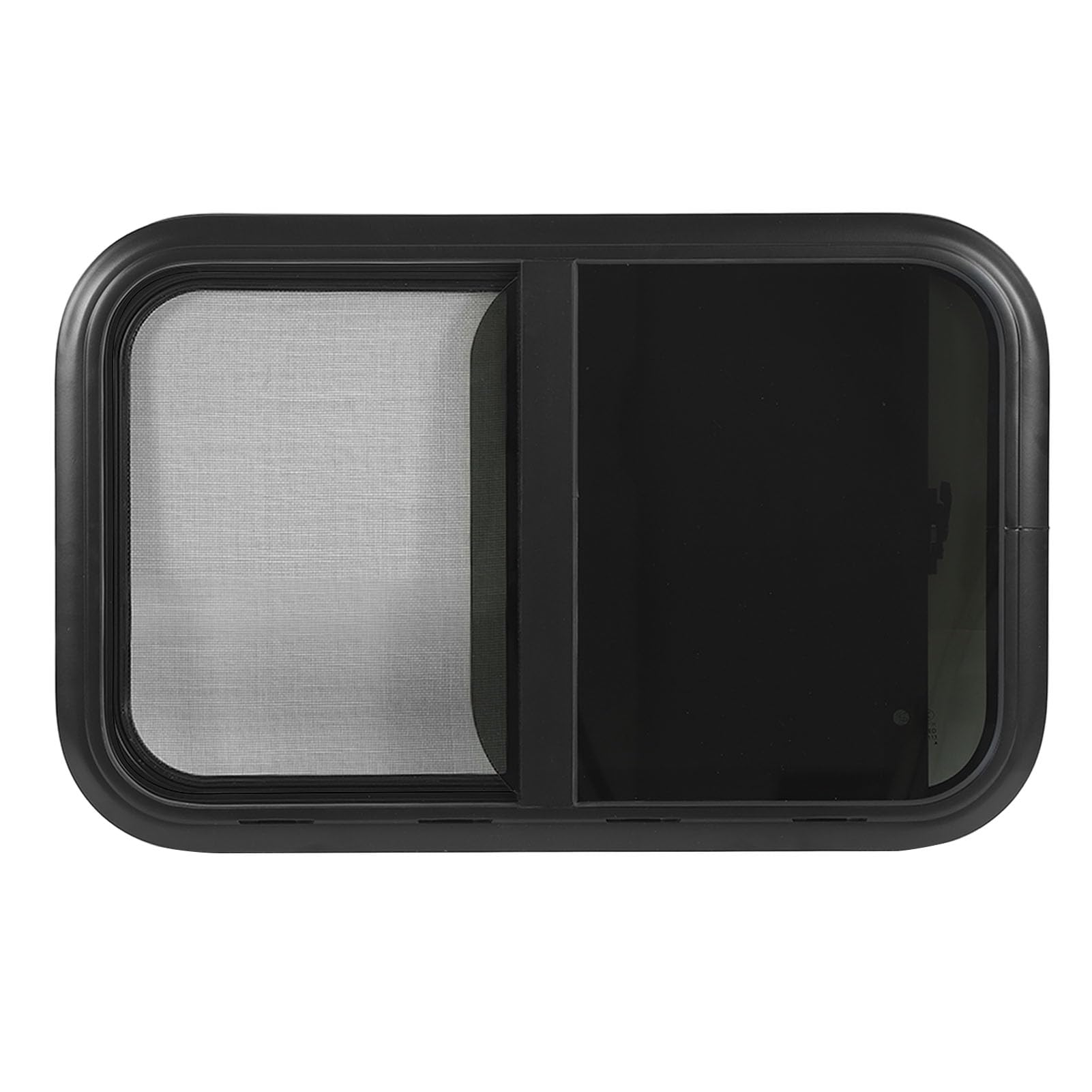 Cocoarm Okno do Samochodu Kempingowego, Zaokrąglona Narożna Rama Aluminiowa, Pozioma Konstrukcja Typu Push-pull, Odporna na Promieniowanie, Odpowiednia do Przyczepy Kempingowej 32,67x20,86 Cala