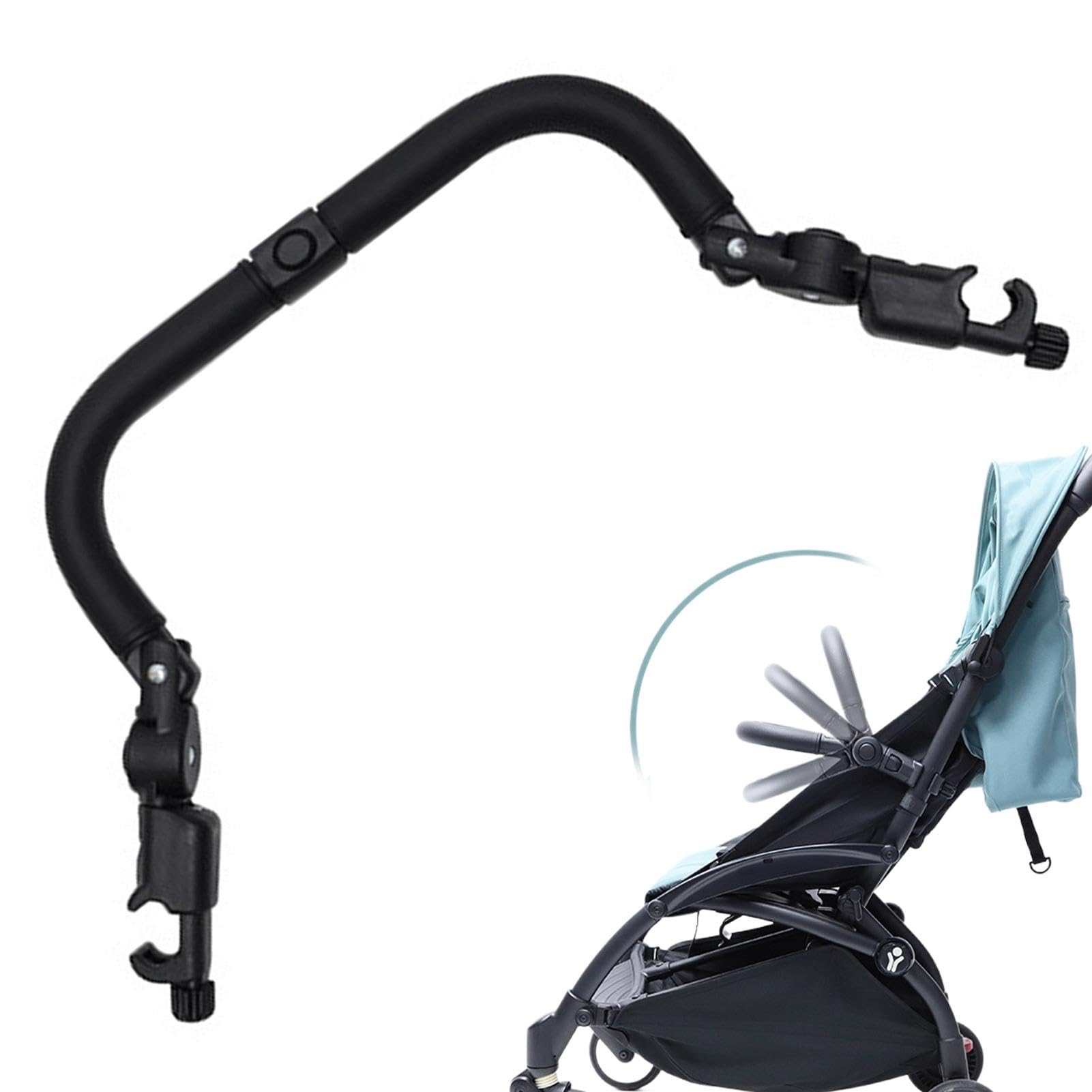 Kinderwagen-Armlehne, verstellbarer Winkel, Stoßstange für Kinderwagen, Lenker-Zubehör, Querstange für Kinderwagen, bequemer Kinderwagengriff, vielseitiges Kinderwagen-Zubehör