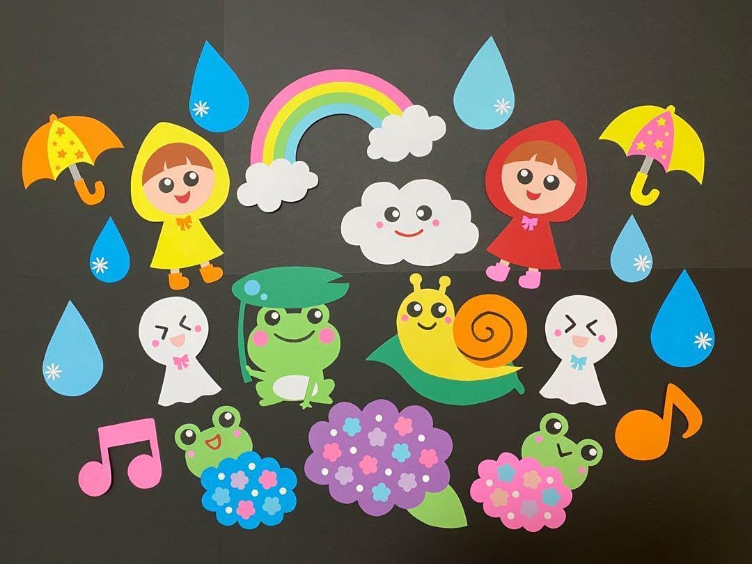 Amazon.co.jp: 梅雨 壁面飾り 夏 飾り 壁面制作 : おもちゃ