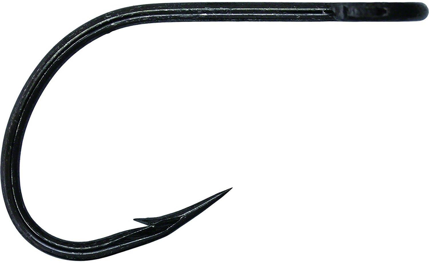 Mustad Big Gun Open Eye Siwash 2X Strong Wide Gap Long Shank Kirbed Hook (25 Pack)