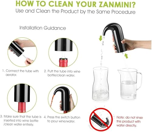 Miniatura 5 de Dispensador de aireador de vino eléctrico de primera calidad, vertedor de aireación portátil, accesorios para bares, rojo B