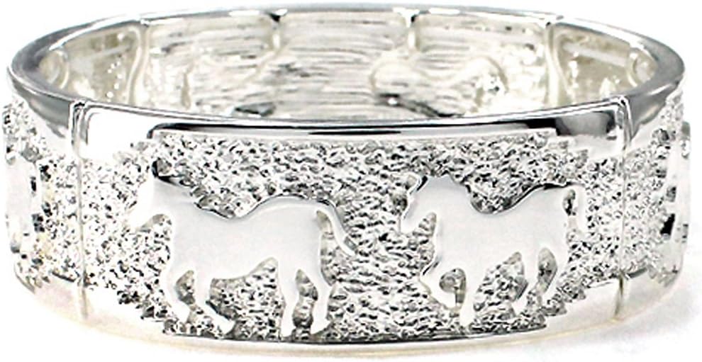 4031516 Horse Stretch Bracelet Equine Equestrian Theme South Western Cowgirl