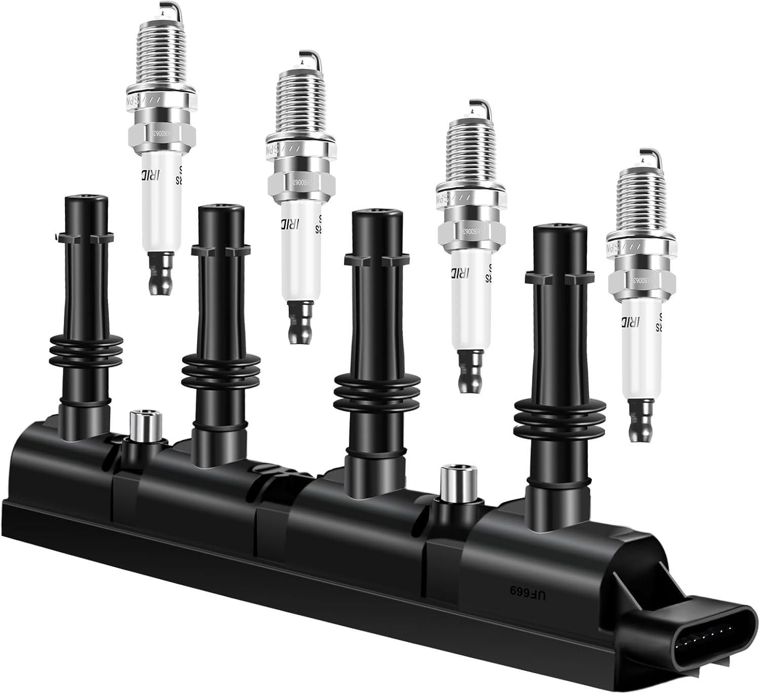 UF669 Ignition Coil &XP3922 Iridium Spark Plug Set of 4 Pack Compatible with Buick Encore 2013-2019,for Chevy Cruze 2011-2015,for Cruze Limited 2016 Coil Pack