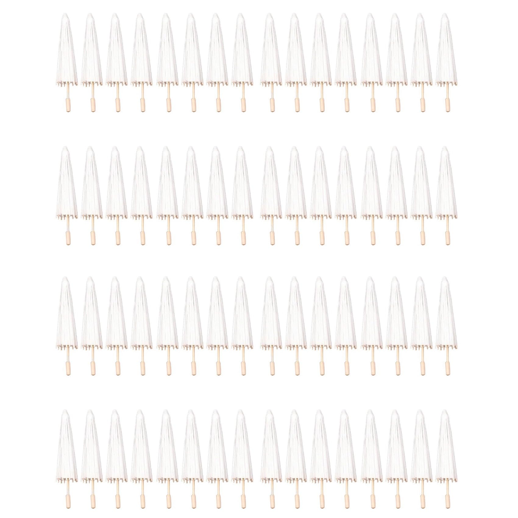 Hndhbfgrt 64PCS Paper Parasol Wedding Umbrella Party Favor 40cm Bamboo Umbrellas for Bridal Shower Centerpieces Photo Props