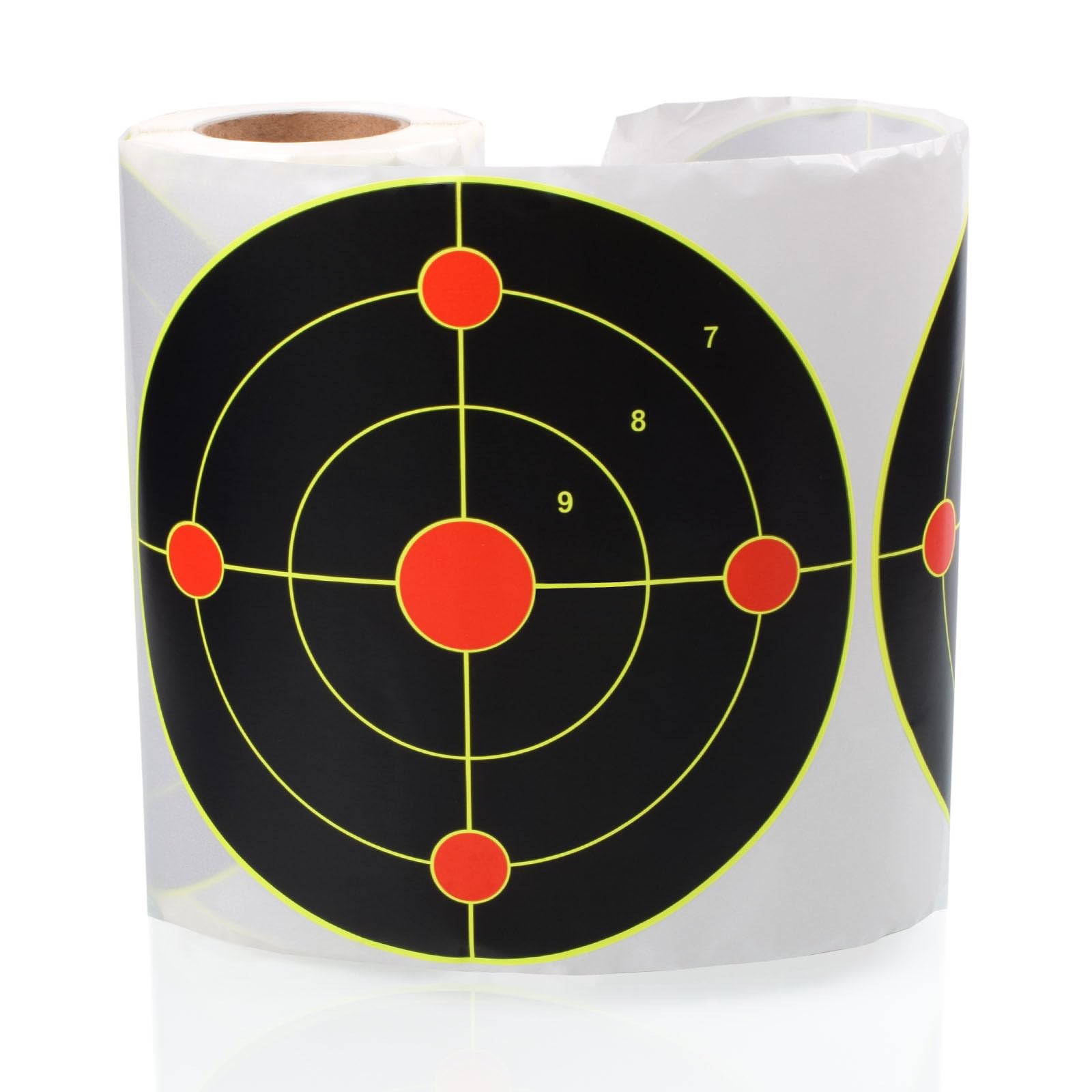 SKLK-SEL 100 Pack Splatter Targets, 6 Inch Splash Reaction Target Paper Stickers with Yellow Effect for BB Guns, Airsoft Guns, Softball Guns, Rifles Indoor and Outdoor Shooting Ranges (Round B)