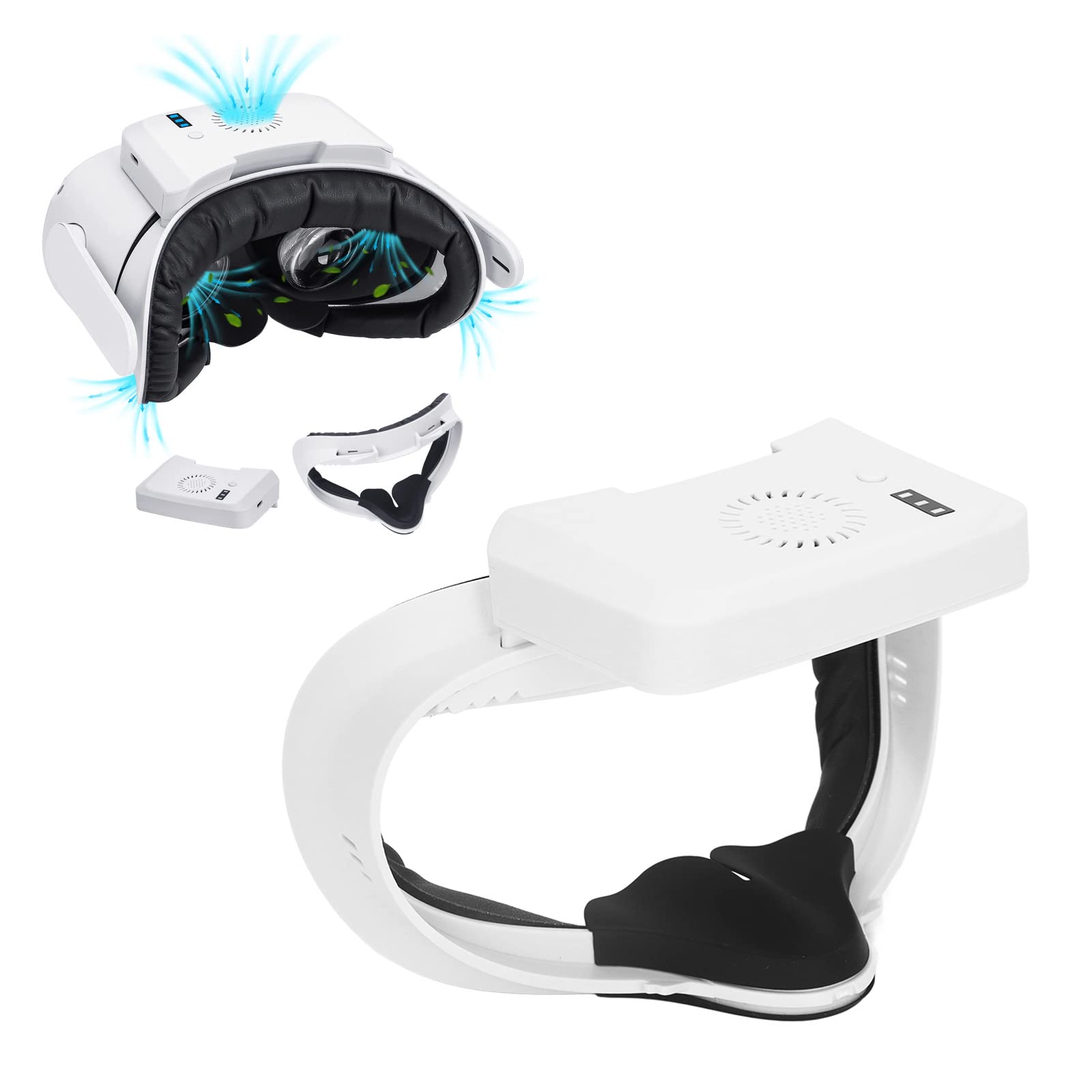 El Ventilador de Refrigeración VR Evita El Empañamiento del Ventilador de Refrigeración de Almohadilla Suave para Quest 2 VR, Disipación de Calor de 3 Velocidades