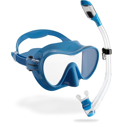 Cressi Scuba Diving Snorkeling Kit - Freediving Mask & Dry Snorkel - F1 & Supernova Dry: Designed in Italy