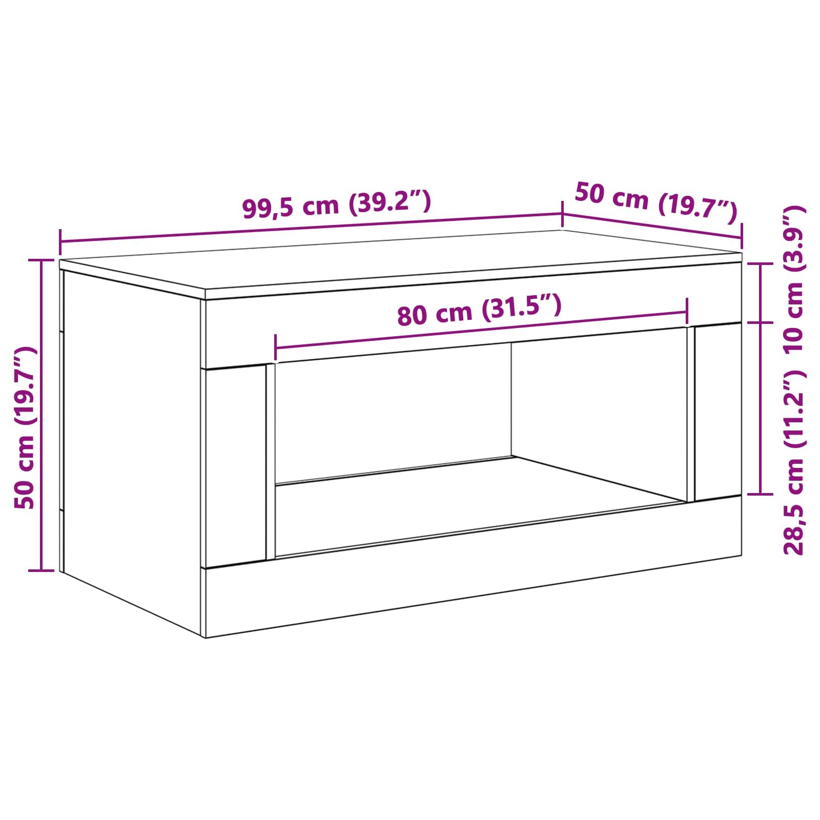 Mesa de centro de roble Artisan, gran superficie, diseño moderno, duradero, resistente a la humedad, para sala de estar, oficina, versátil, fácil montaje, elegante mobiliario para el hogar