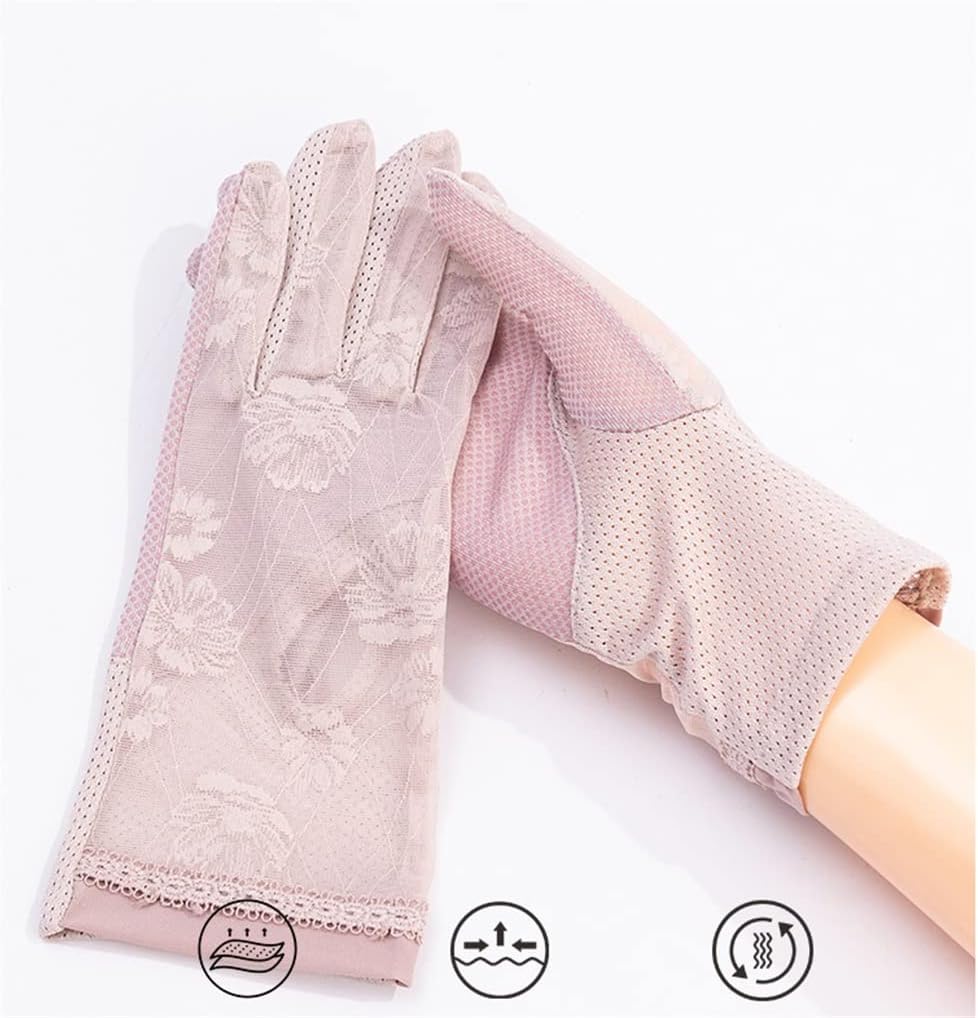 JSEIAJB Breathable Handguards Short Spring and Thin Driving Ladies Cycling Sunshade Gloves