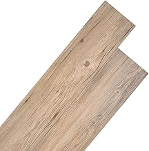 vidaXL 18x Lámina Suelo no Autoadhesivos Baldosa Azulejo Cocina Salón Antiestático Impermeable Antideslizante 5,26m² PVC 2mm Marrón Mate