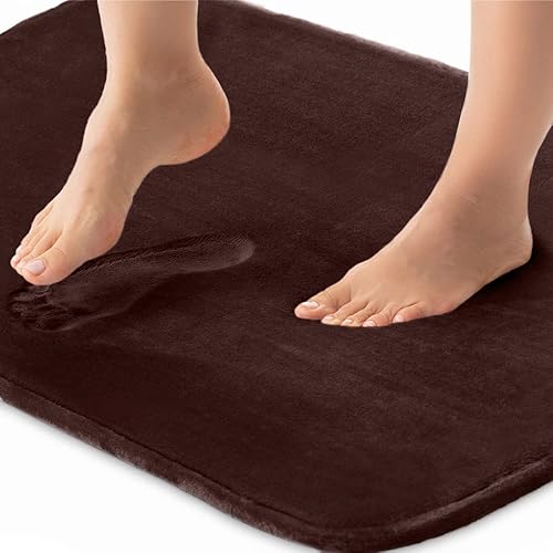 Miniatura 29 de GORILLA GRIP Alfombras de Baño de Espuma Viscoelástica, Tapetes de Baño de Terciopelo Suave y Absorbente, Puntos Duraderos en la Parte Inferior,