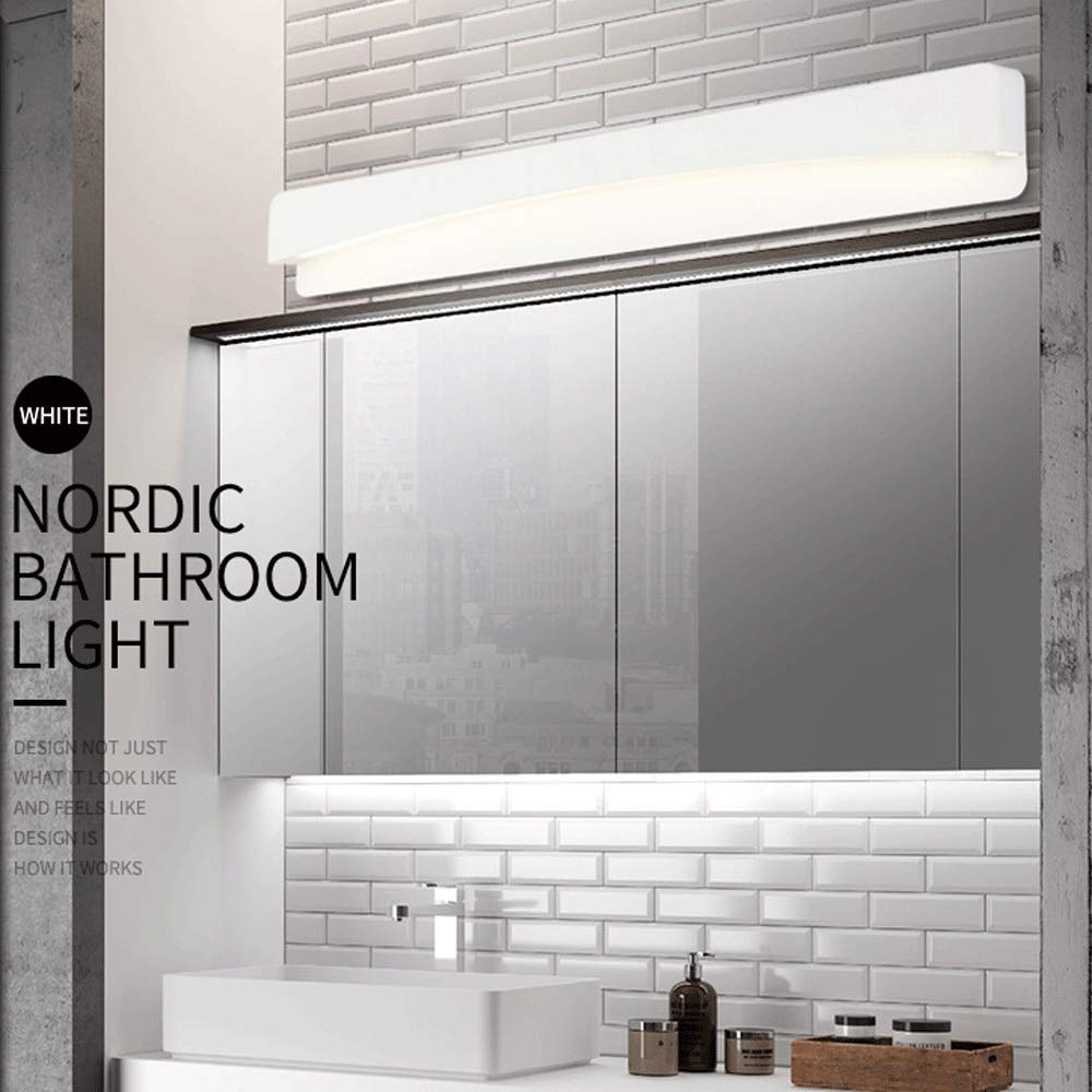 Lampade da parete a parete frontale a specchio moderno a LED, luci per make-up a risparmio energetico, interni impermeabili anti-fog del bagno a specchio lampada lampada lampada [classe energetica A +