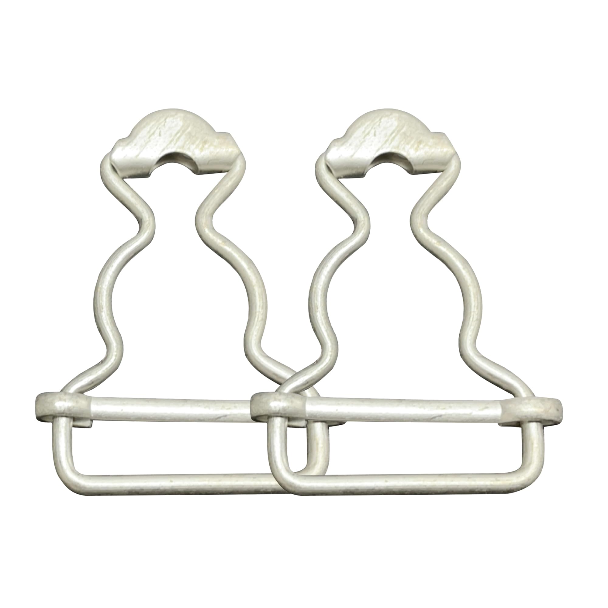 Trimming Shop Dungaree Buckle 25mm Matte Silver Metal Brace Clips, 10Pcs