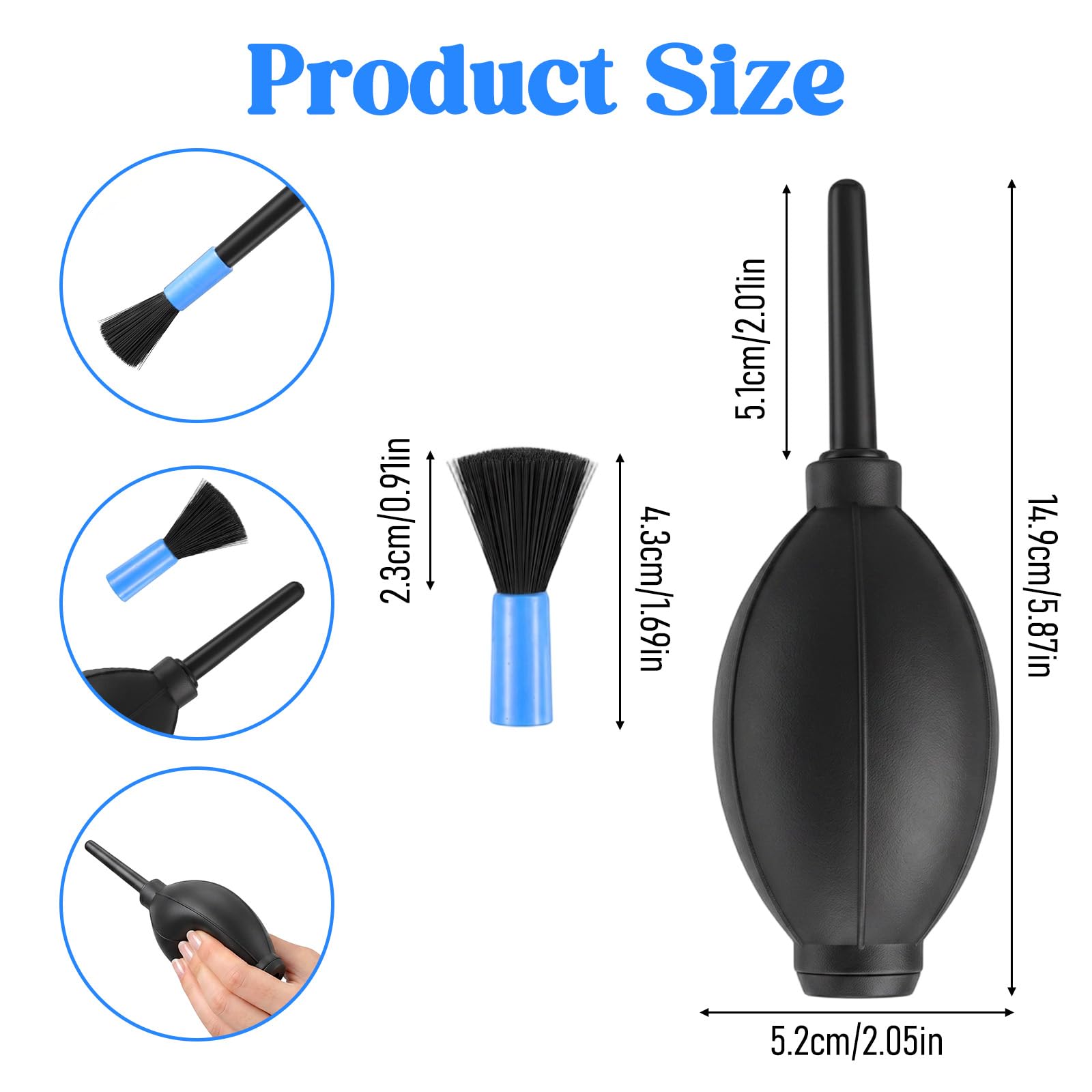 1 soplador de aire con cepillo suave de silicona Super Blaster, bomba de polvo, limpiador de lentes de cámara, bomba de goma, bomba de aire, limpiador de polvo para pantallas de sensor digital